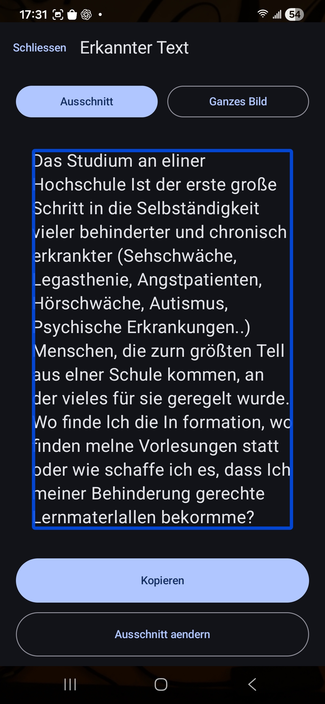 Bedienoberflaeche von Magnify mit schnellen Zoom-Shortcuts