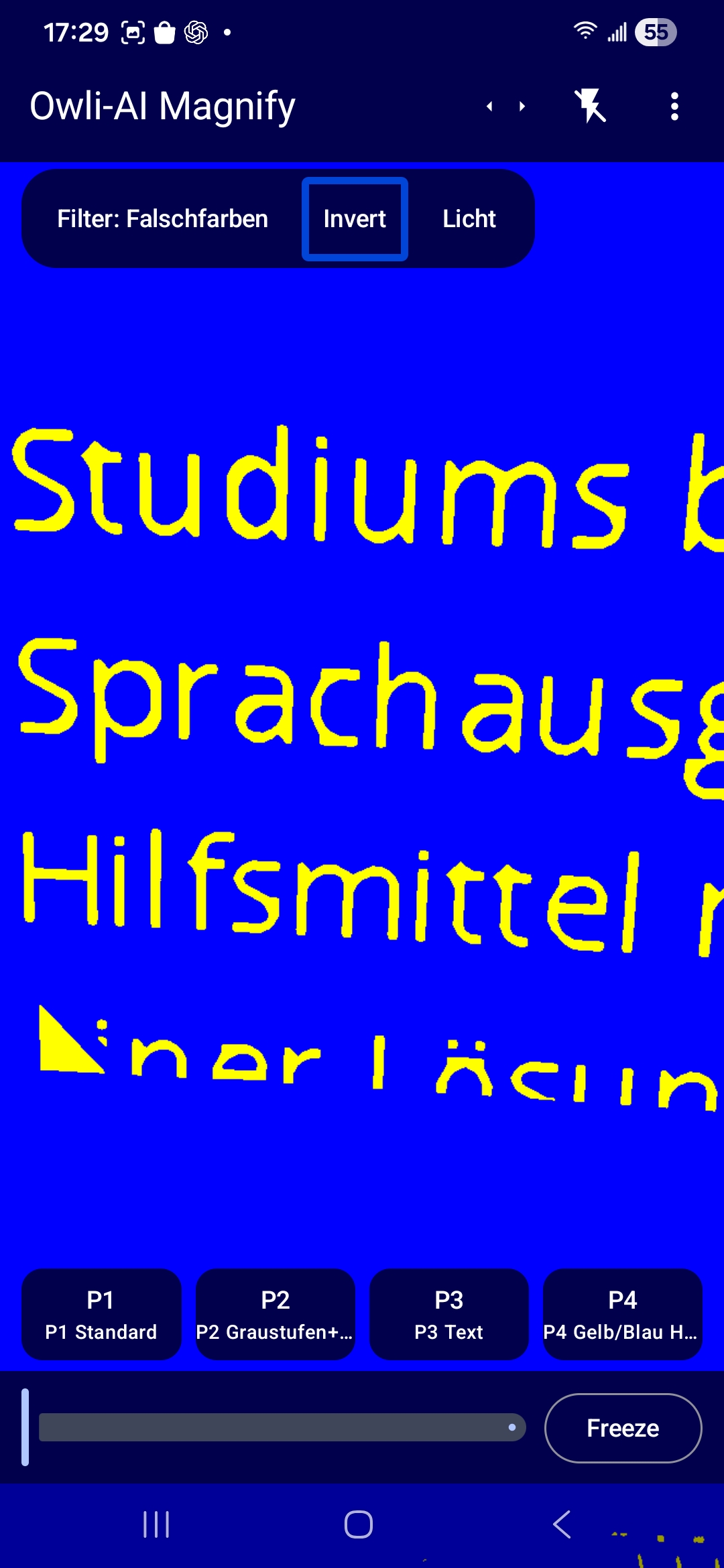 Ergebnisansicht in Magnify nach visueller Optimierung